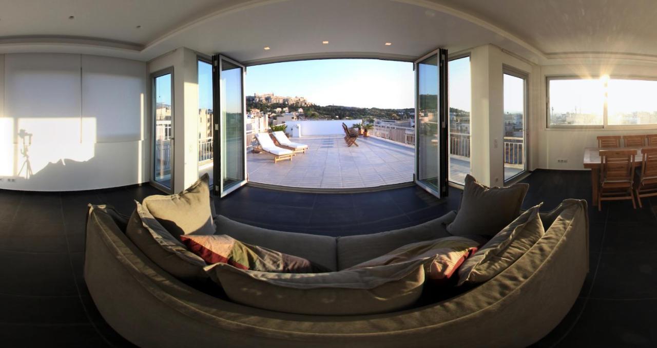 Acropolis Panorama View Penthouse With Private Terraces A Contemporary Parthenon Leilighet Athen Eksteriør bilde