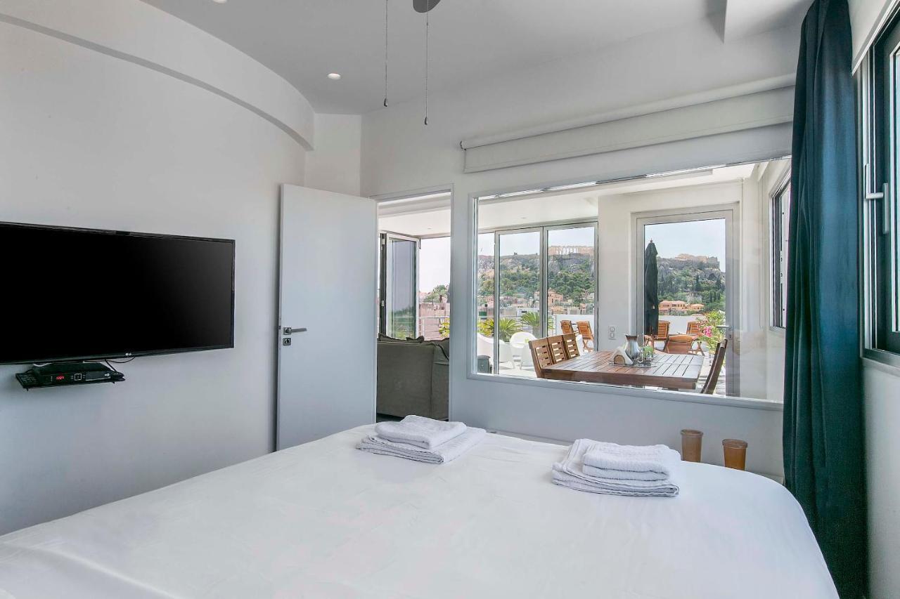 Acropolis Panorama View Penthouse With Private Terraces A Contemporary Parthenon Leilighet Athen Eksteriør bilde
