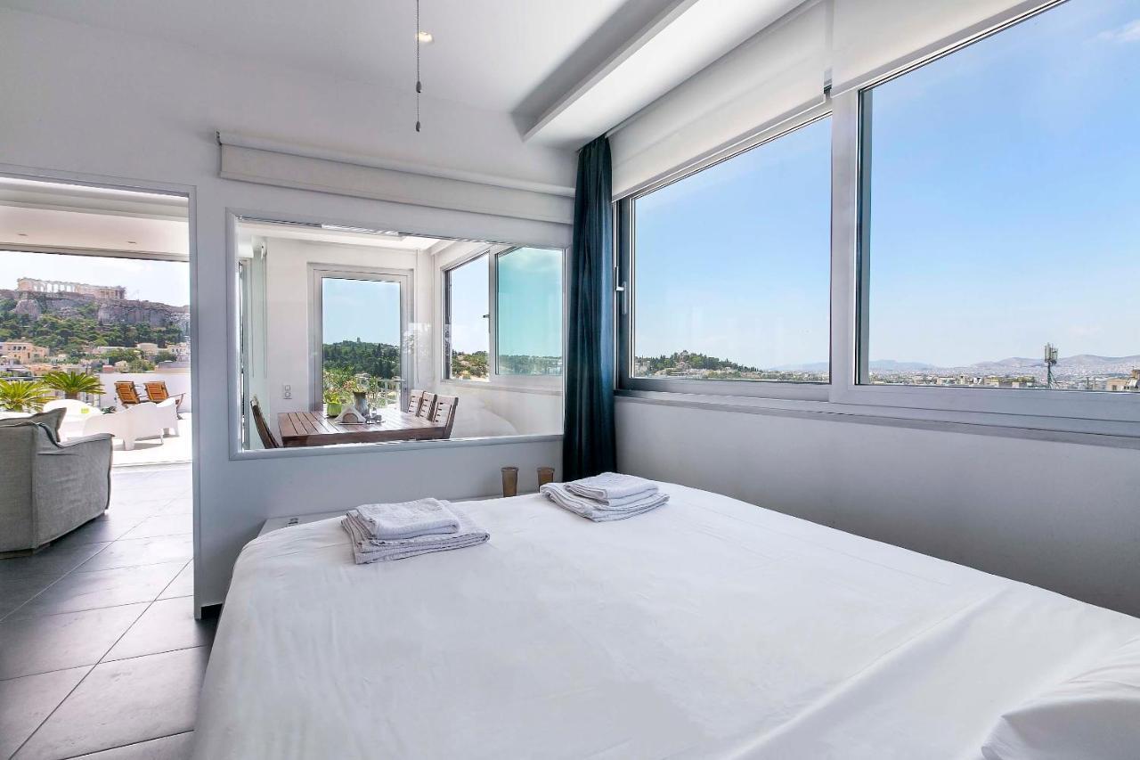 Acropolis Panorama View Penthouse With Private Terraces A Contemporary Parthenon Leilighet Athen Eksteriør bilde
