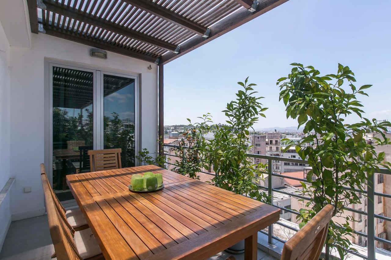 Acropolis Panorama View Penthouse With Private Terraces A Contemporary Parthenon Leilighet Athen Eksteriør bilde