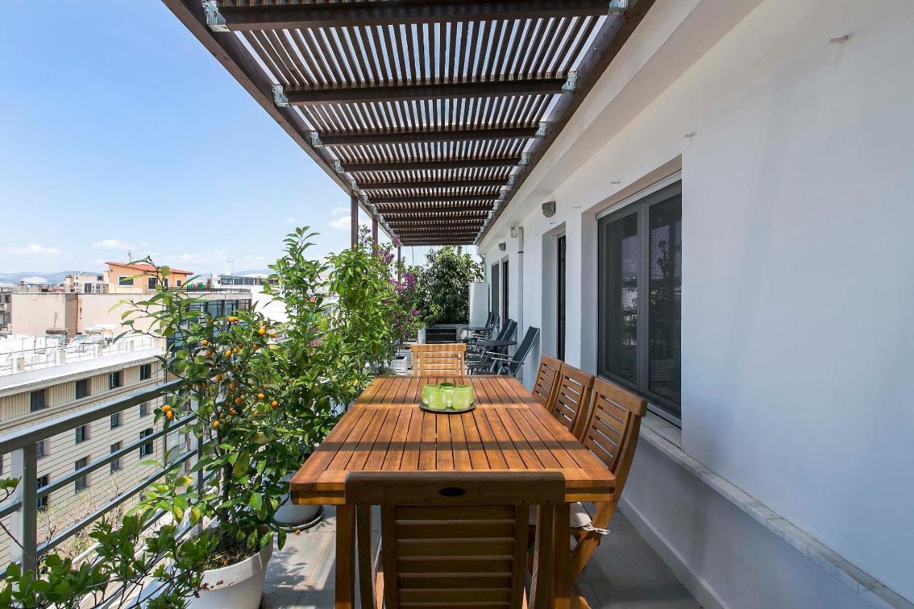 Acropolis Panorama View Penthouse With Private Terraces A Contemporary Parthenon Leilighet Athen Eksteriør bilde