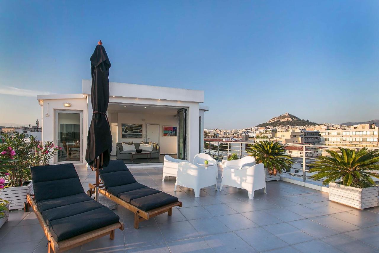 Acropolis Panorama View Penthouse With Private Terraces A Contemporary Parthenon Leilighet Athen Eksteriør bilde